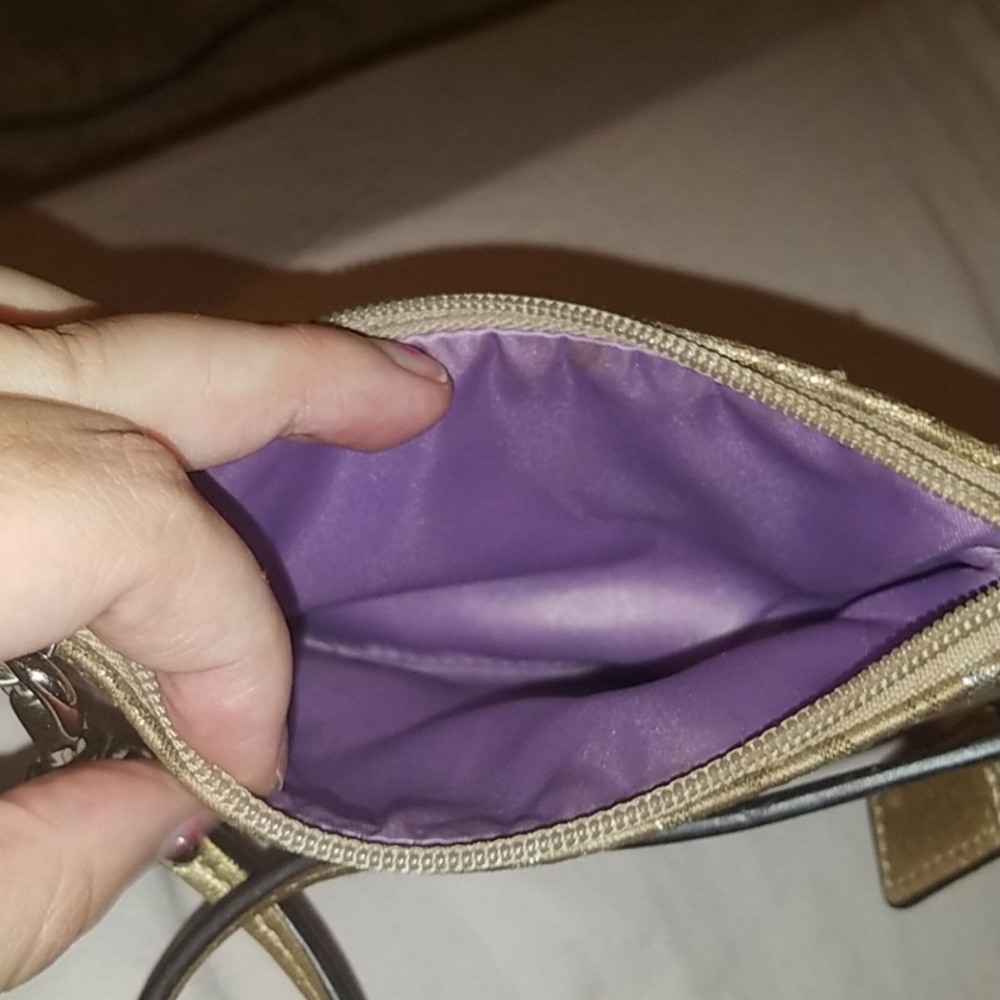 Coach Wrislet - Tan/Cream with sparkles and light purple inside. - Picture 3 of 4